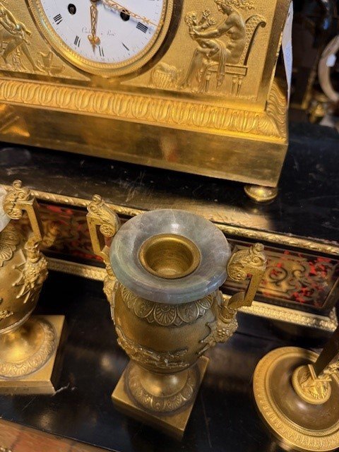 Pair Of Gilt Bronze And Spath Fluor Vases.-photo-3