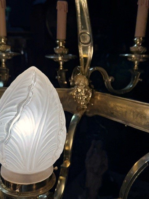 Lanterne en bronze doré à 19 lumières-photo-4