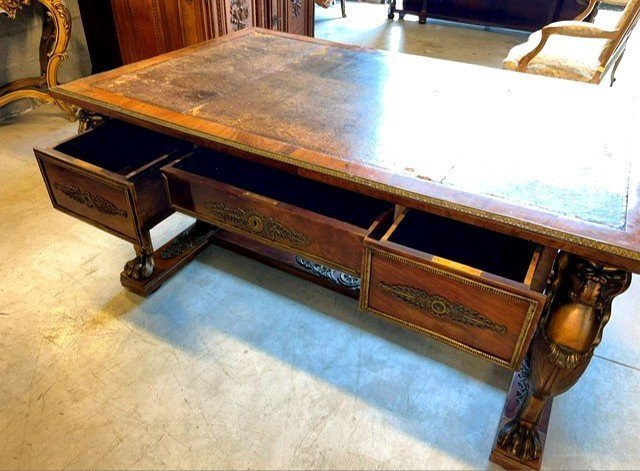 Bureau plat et bibliothèque Empire -photo-7