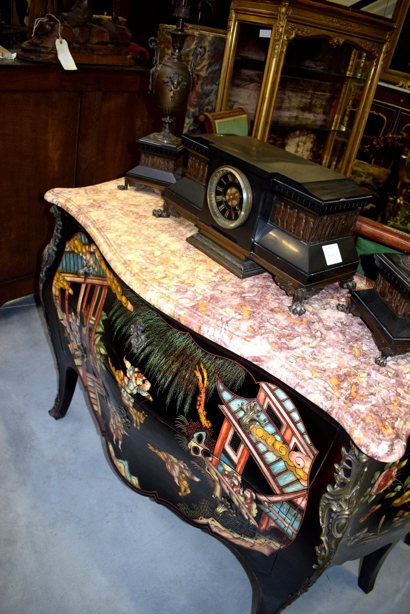 Commode Louis XV en lacque de Chine -photo-3