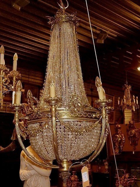 Louis XVI Style Crystal Chandelier