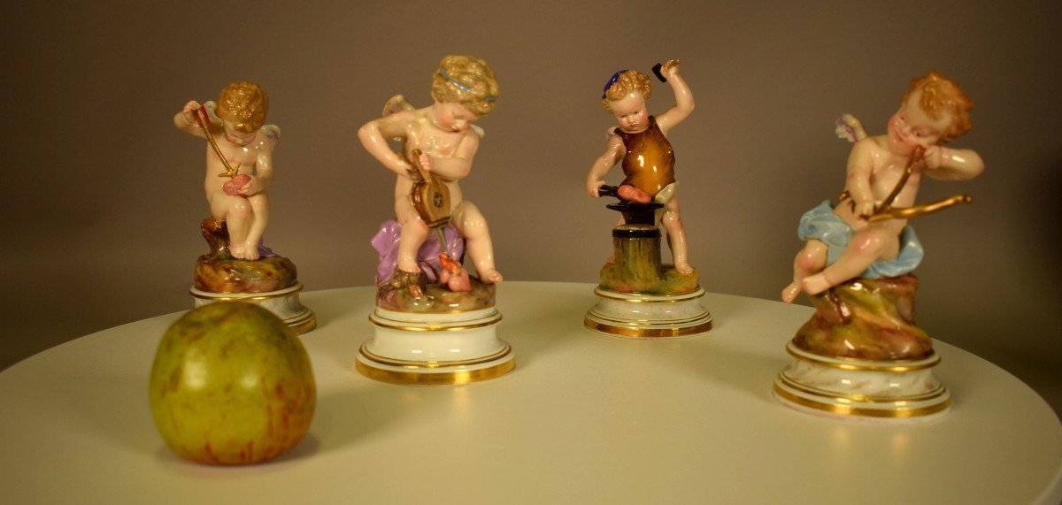 4 Statues In Meissen Porcelain-photo-3