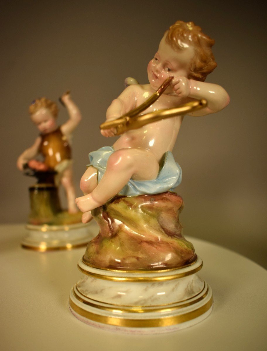 4 Statues In Meissen Porcelain-photo-3