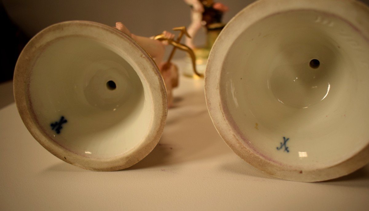 4 Statues In Meissen Porcelain-photo-5