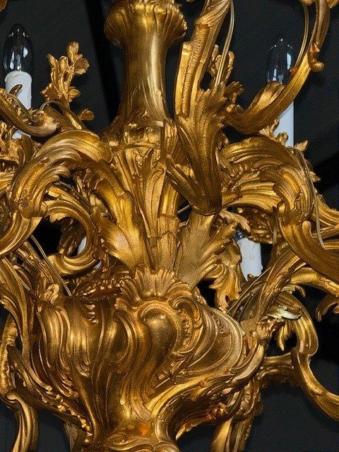 grand lustre de style rocaille à 16 branches-photo-1