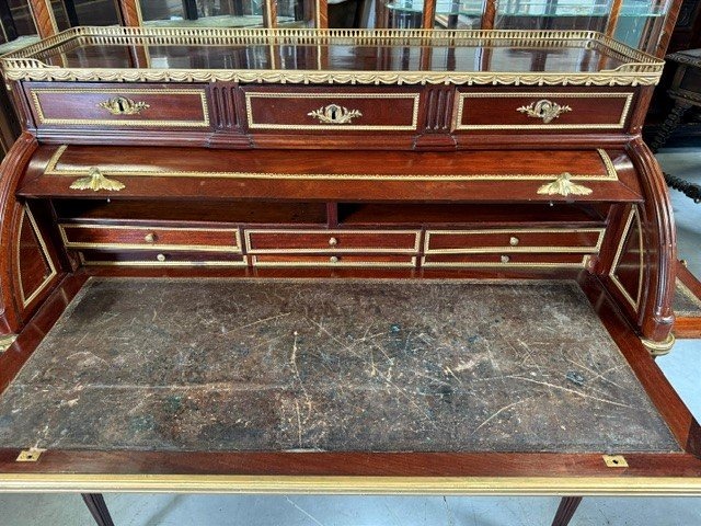 Bureau à cylindre d'époque Louis XVI -photo-4