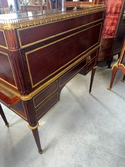 Bureau à cylindre d'époque Louis XVI -photo-2