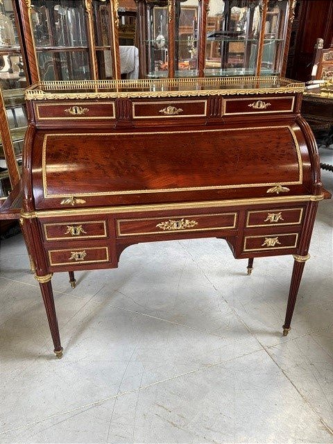 Bureau à cylindre d'époque Louis XVI -photo-7