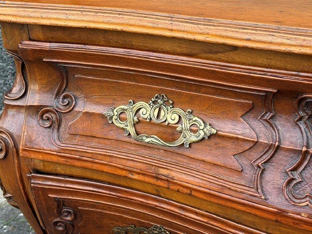 Provençal Chest Of Drawers Made Of Solid Walnut-photo-2