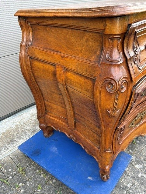 Provençal Chest Of Drawers Made Of Solid Walnut-photo-4