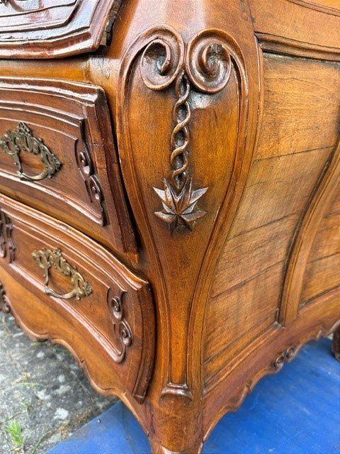 Provençal Chest Of Drawers Made Of Solid Walnut-photo-2