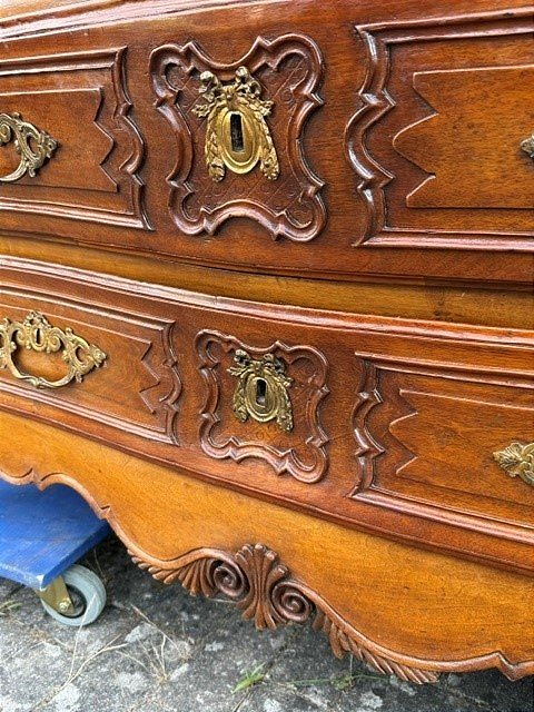 Provençal Chest Of Drawers Made Of Solid Walnut-photo-3