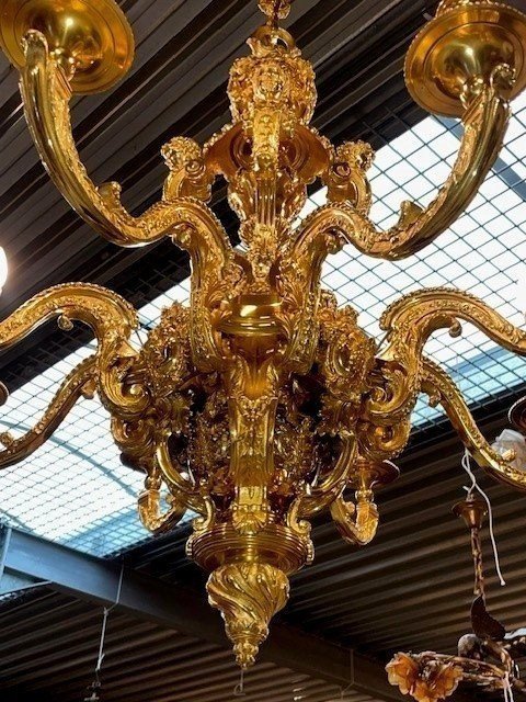 Gilded Bronze Castle Chandelier -photo-1
