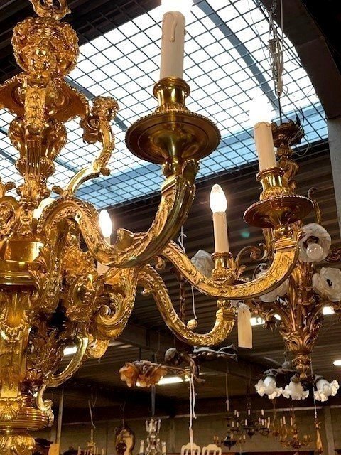 Gilded Bronze Castle Chandelier -photo-3