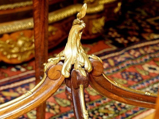 Marquetry Side Table Attributed To François Linke-photo-2