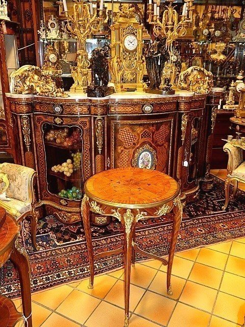 Marquetry Side Table Attributed To François Linke