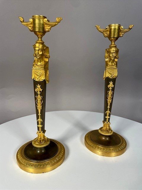 Pair Of Empire Candlesticks 