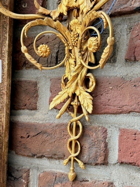Paire d'appliques en bronze doré-photo-3