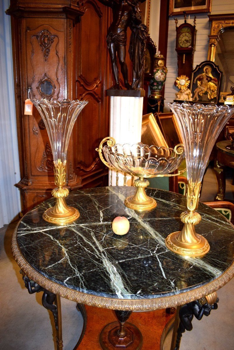 Crystal And Gilded Bronze Set-photo-3