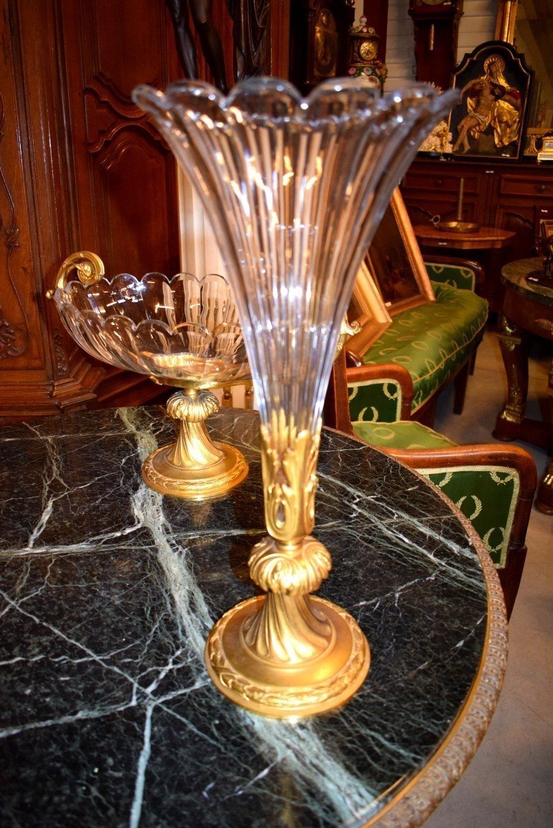 Crystal And Gilded Bronze Set-photo-1