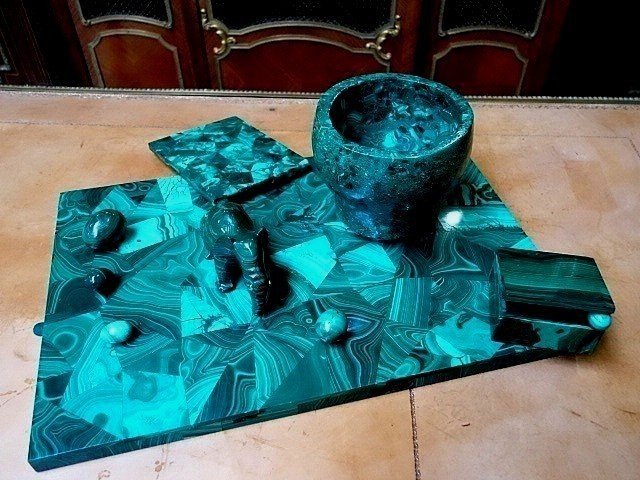 10 pièces de Malachite 