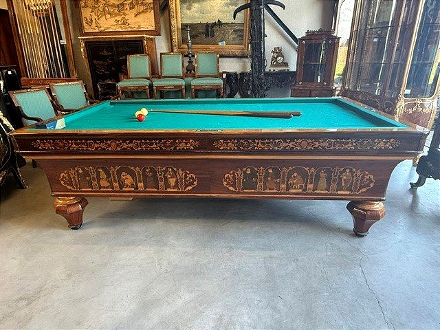 Billard et son support d'époque Restauration-photo-1