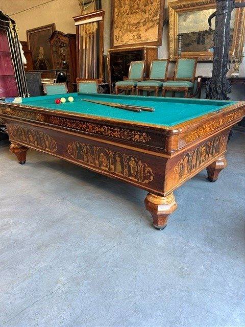 Billard et son support d'époque Restauration