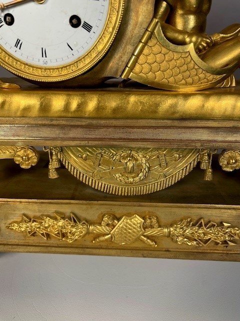 Rare "au Casque" Empire Clock -photo-3