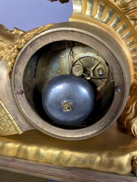 Rare "au Casque" Empire Clock -photo-8