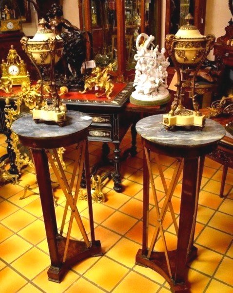 Pair Of Empire-style Pedestals-photo-5
