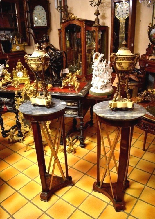 Pair Of Empire-style Pedestals
