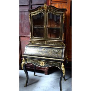 Showcase-scriban In Boulle Marquetry Napoleon III
