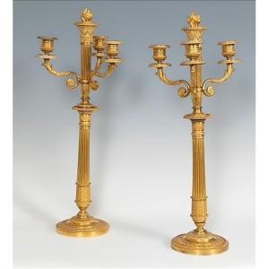 Pair Of Empire Candlesticks 