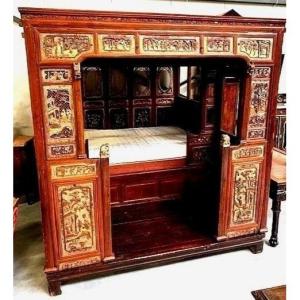 Lit de marriage chinois du XIXe siècle
