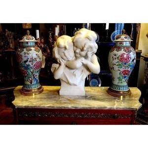 Sculpture en marbre blanc