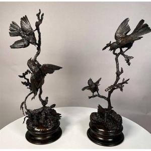 A Pair Of Birds In Spring 