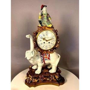 Large Clock With An Elephant