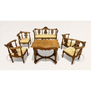 Exquisitely Carved Italian Living Room Set