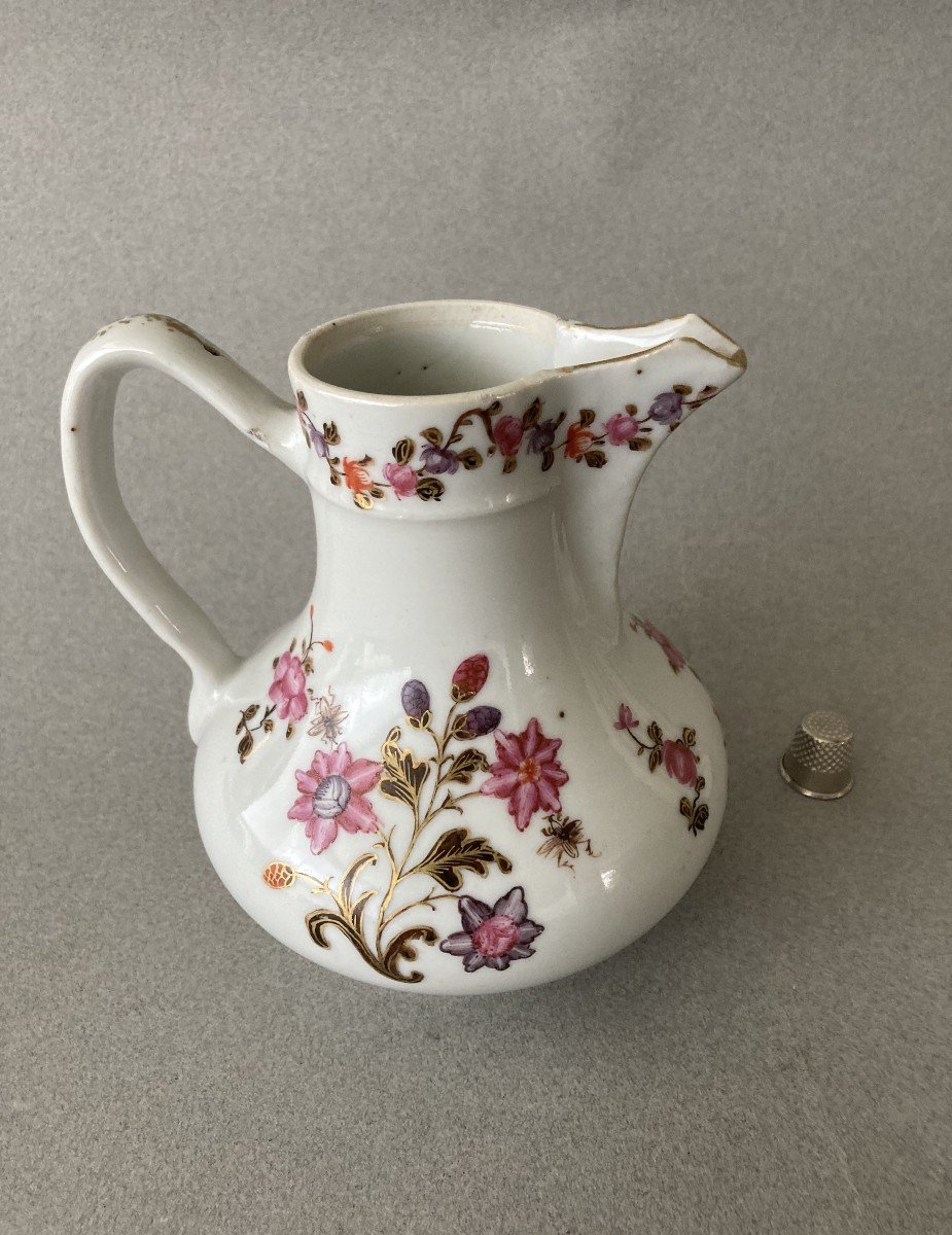 Chine:  Verseuse couverte en porcelaine 18ème-photo-2
