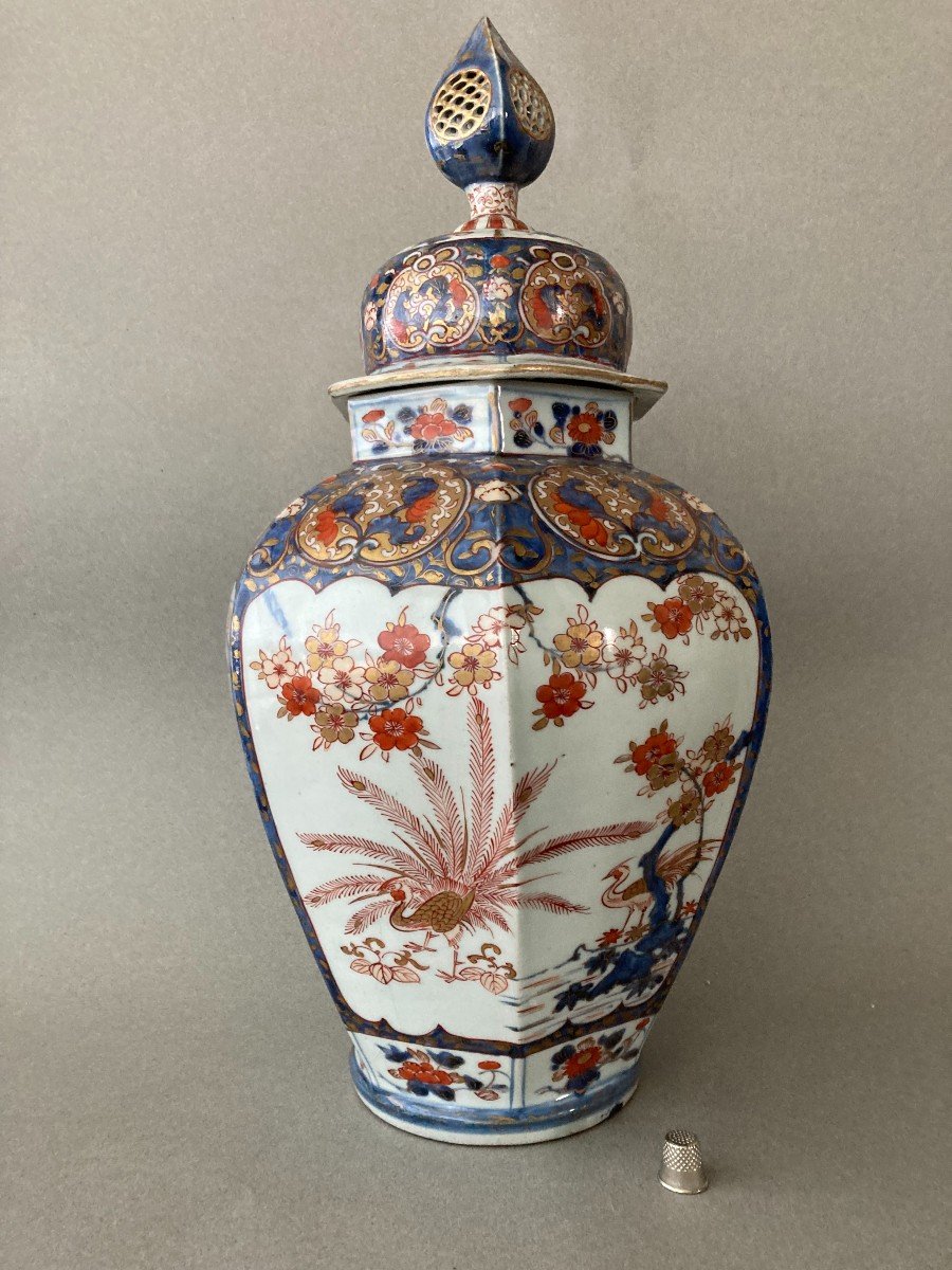Japan : Large Jar And Cover 18th Century-photo-2