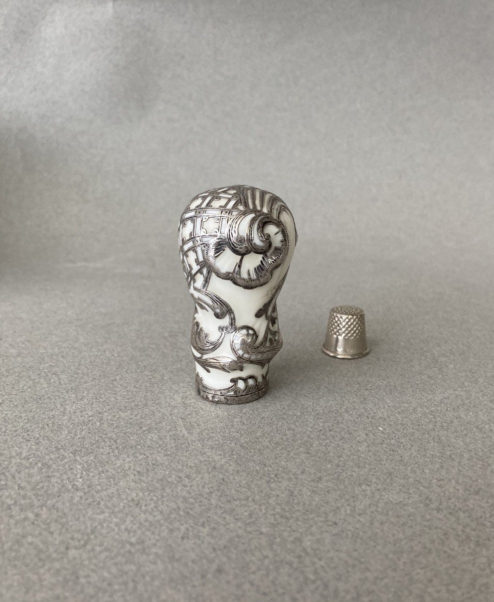 Porcelain Cane Knob, 18th Century-photo-3