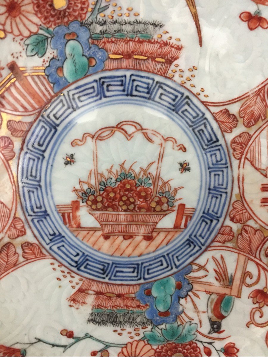 Chine: Plat circulaire en porcelaine 18ème -photo-2