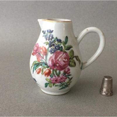 China:  18 Century Porcelain  Milk Jug  Over Decorated In London