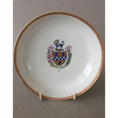 China: 18th Century  Armorial Saucer Dish