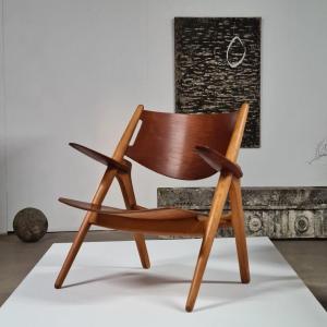 Hans Wegner, Fauteuil Sawbuck, Danemark, Années 50