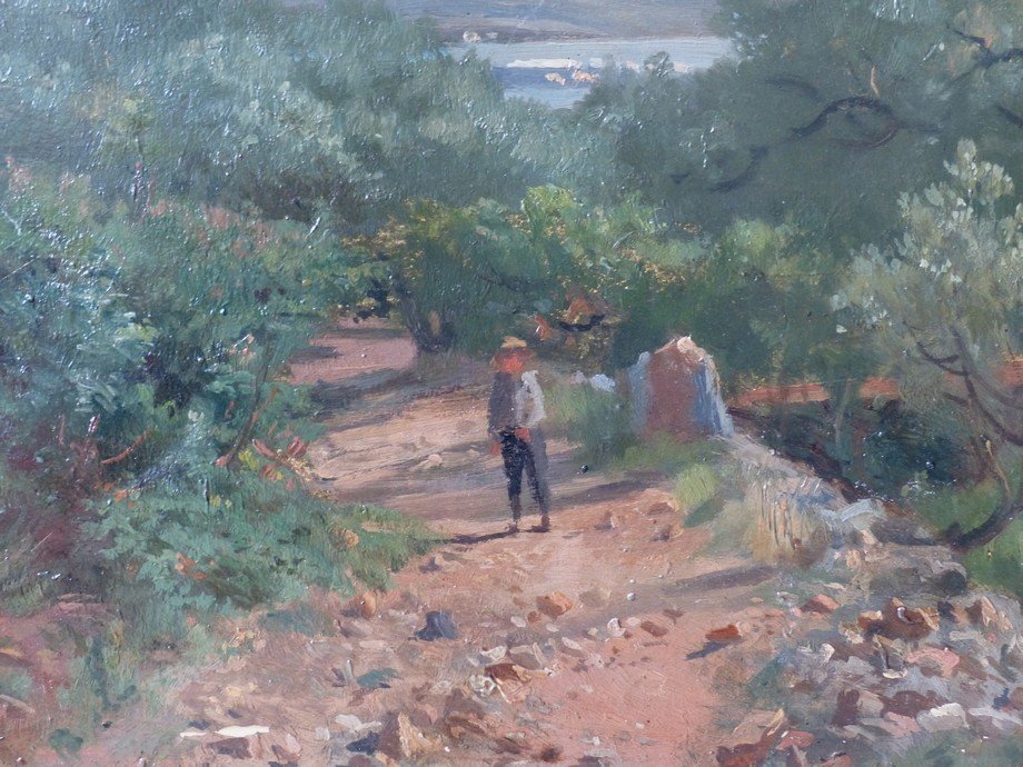 Antoine Bronzi (1814-1895), Landscape Of Provence-photo-3