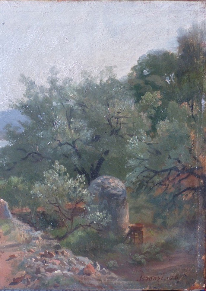Antoine Bronzi (1814-1895), Landscape Of Provence-photo-1