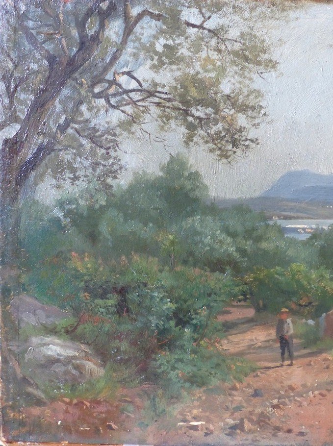 Antoine Bronzi (1814-1895), Landscape Of Provence-photo-2