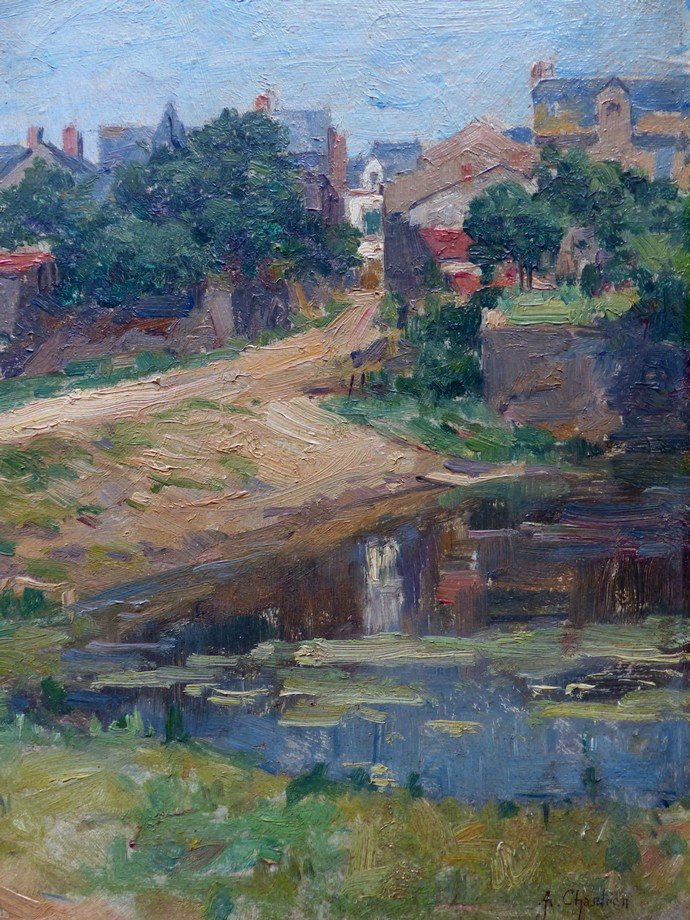 The Village By Alexandre Jacques Chantron (1842-1918)-photo-4