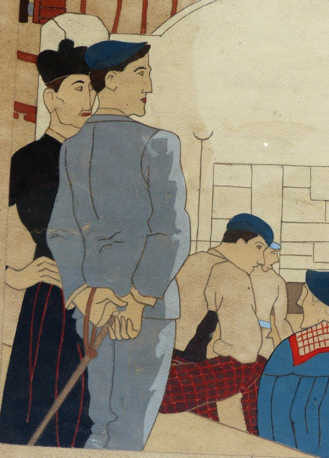 Basque School, The Pelota Game Attributed To Jacques Le Tanneur-photo-4